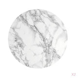 Maxbell 2pcs Polyester Table Cover Cloth Kitchen Tablecloth 47" Round Marble Pattern