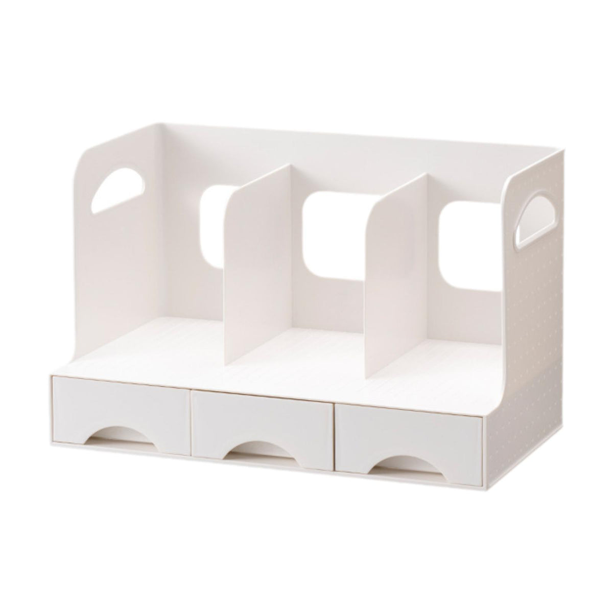 Maxbell Desktop Bookshelf Office Storage Rack Book Stand for Centerpiece Home Office Type A White