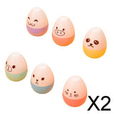 Maxbell 2x6 Pcs Cartoon Mini Highlighters Pens Set Marker Graffi Color Pens for School C