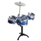 Maxbell Maxbell Mini Jazz Band Drum Kits Percussion Instruments Set Children Educational Musical Toy -3 Drums Blue