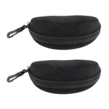 Maxbell Maxbell 2x Portable Zipper Spectacle Sunglass Eyeglass Case Box Storage Pouch Black
