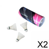 Maxbell 2x3x Badminton Shuttlecocks White for Recreational Game Play Sports Activities