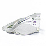 Maxbell 3x12Pcs Clip On Earring with Pad for Gluing Findings Jewelry Making Silver