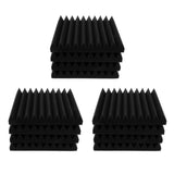 Maxbell 12pcs Studio Acoustic Foam Panels Nosie Dampening Foam Black