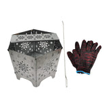 Maxbell Camping Burner Folding Charcoals Burner Outdoor Burner for Fishing Beach Hiking