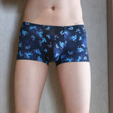 Maxbell Maxbell Sexy Men Seamless Boxer Briefs Printed Panties Underwear  2XL Blue Star