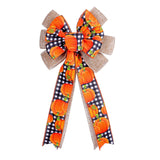 Maxbell Maxbell Fall Wreath Bow Thanksgiving Wreath Bow for Home Thanksgiving Party Supplies Pumpkin