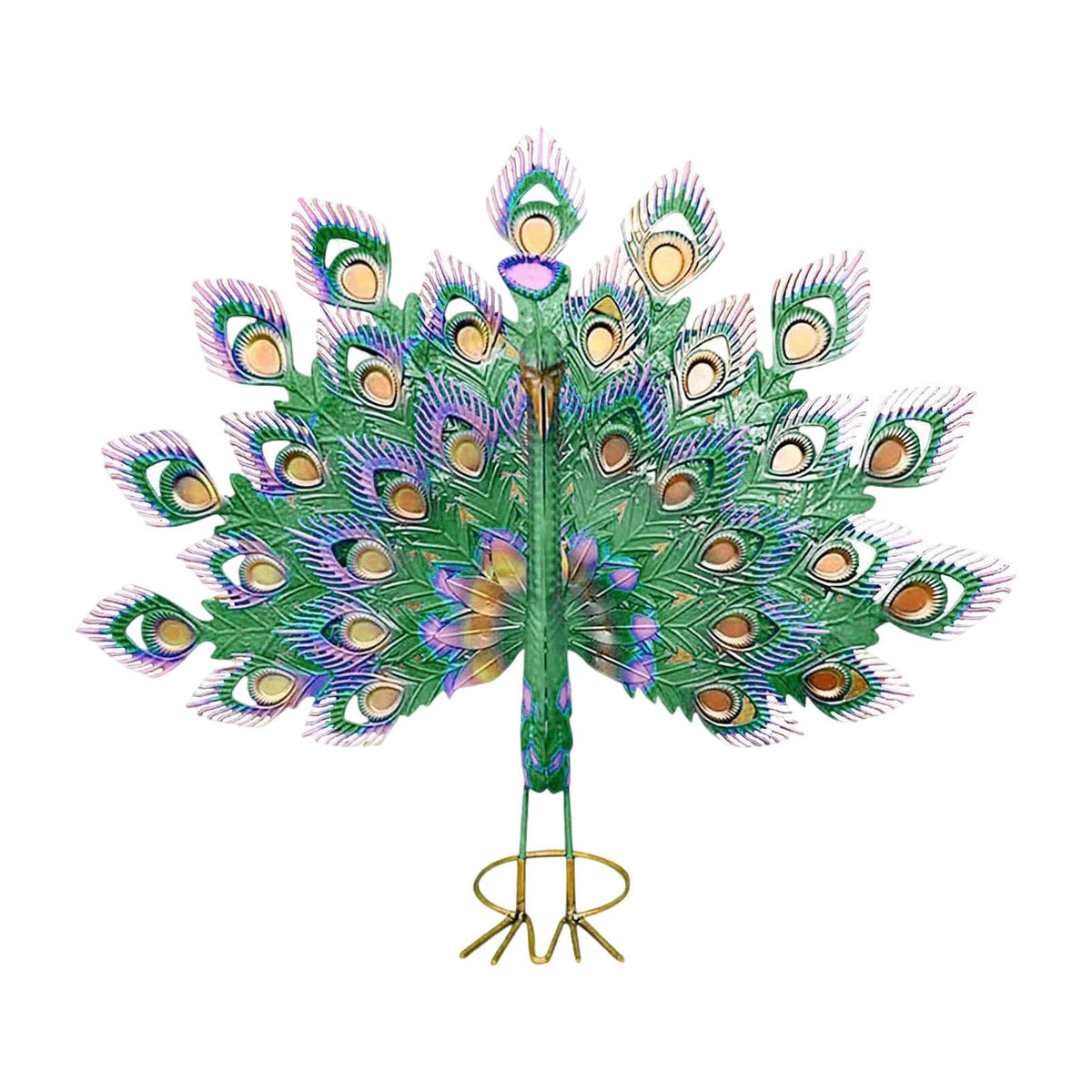 Maxbell Peacock Ornament Statue Yard Handcraft DIY Pool Animal Figurine Small
