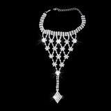 Maxbell 2xCrystal Flower Chain Ring Hand Harness Bracelet Bridal Jewelry Wedding Party