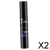 Maxbell 2xMakeup Mascara Waterproof No Clumping Volumizing Lengthening Mascara Purple