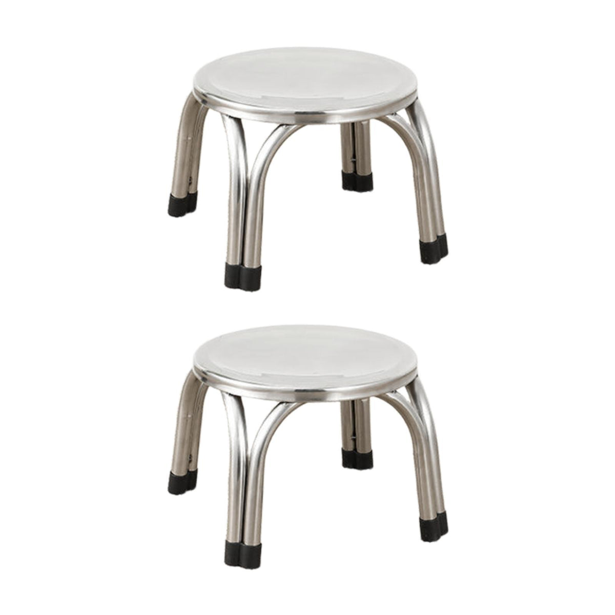 Maxbell 2Pcs Small Low Stools Foot Rest Footstools Ottomans for Kitchen Balcony Dorm