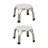 Maxbell 2Pcs Small Low Stools Foot Rest Footstools Ottomans for Kitchen Balcony Dorm