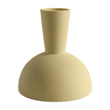 Maxbell Ceramic Flower Vase Frosted Porcelain Vase for Entryway Bookshelf Decoration Yellow