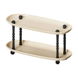 Maxbell Countertop Storage Rack Shelf Desktop Organizer for Counter Bedroom Bathroom Beige