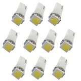 Maxbell 10x10pcs White Car T5 5050 Meter Lamp Map/Wedge/Step Light Bulbs LED Indicator