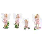 Maxbell 4 Pack Cute Flower Fairies Miniature Plant Pots Bonsai Craft Micro Landscape Fairy Garden Ornaments DIY Dollhouse Kit Decor - Aladdin Shoppers