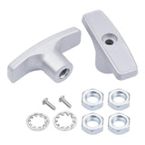 Maxbell 2Pcs RV Waste Valve Handles with 4 Nuts 2 Screws 2 Gaskets Tank Hose Handles Gray