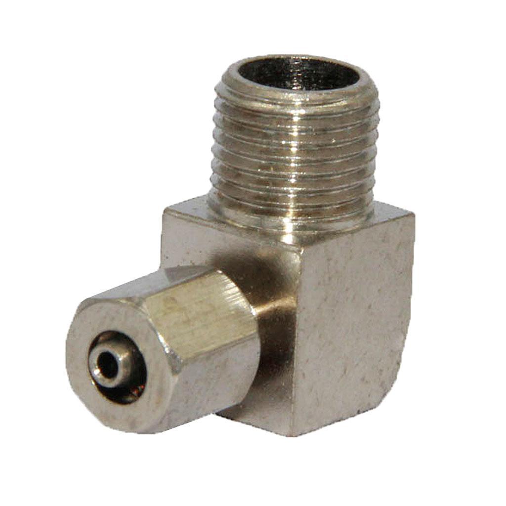 Maxbell Maxbell 1/8''4mm Brass Barbed Hose Tube Right Angle Joint Fittings Pipe Connector