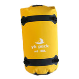 Maxbell Waterproof Duffel Bag Universal Spacious Capacity for Kayaking Travel Hiking yellow 80L