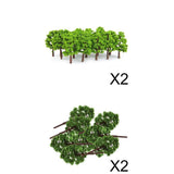 Maxbell 80 Pcs Plastic Model Tree Train Railroad Scenery 1:150 Scale