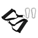 Maxbell Maxbell 2x Cable Machine Attachment Handles Exercise Equipment Workout Nylon  Black