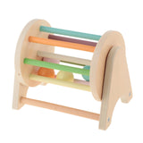 Maxbell Textile Drum Wood Rolling Drum Toy for Holidays Birthdays Outdoor Activities