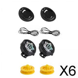 Maxbell 6xTieless Shoelaces for Sneakers with Swivel Buckle Adjustable Lazy Shoe Laces L Adults Black