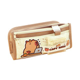 Maxbell Capibara Pencil Case Pencil Marker Holder Pencil Bag for Children Women Kids light coffee