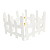 Maxbell 4x Christmas Tree Fences Sturdy Garden Picket Fences for Pets Family Holiday White
