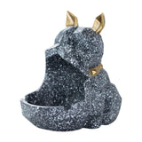 Maxbell Maxbell Geometry Shar Pei Ashtray Centerpiece Statue for Indoor Outdoor Desk Gift Gray