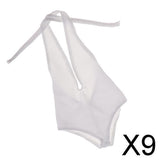 9x1/6 Halter Romper Jumpsuit Bikini for 12'' Female Action Figure Body White