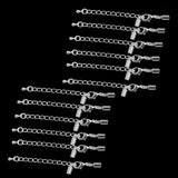 Maxbell 24pcs Necklace Bracelet Chain Extender with Lobster Clips Silver Tone 50mm+55mm