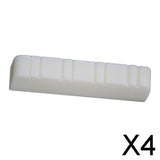 Maxbell 4x1 Piece Bone Mandolin Nut Blank for DIY Mandolin Parts 28x5x7mm