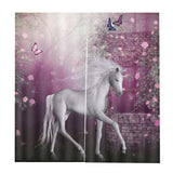 Maxbell Set of 2 Panels Digital Photo Printing 3D Curtains Aminals Unicorn - Aladdin Shoppers