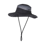 Maxbell Men Sun Hat Wide Brim Fishing Hat Accessory for Beach Multipurpose Quick Dry Black