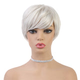Maxbell Maxbell Human Hair Wig Fluffy Texture Short Wig&Bangs Pixie Cut Wigs for White Women