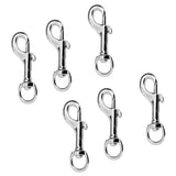 Maxbell 6 Piece 78mm Swivel Trigger Clip Snap Hook for Dog Lead Leather Craft Silver - Aladdin Shoppers