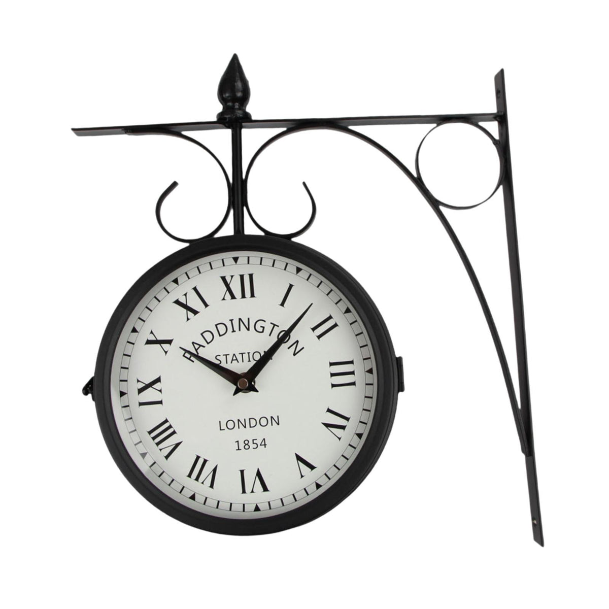 Maxbell Double Sided Wall Clock Round Silent Decorative Clock for Home Garden Indoor