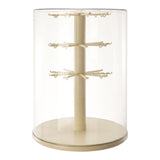 Maxbell Figure Display Case 360° Rotatable Desktop for Dolls Small Toys Collectibles Three Layer