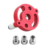 Maxbell 6-10mm Jig Self-centering Drill Guide Kit Aluminum Alloy for Wood Panel Hole 3 Red