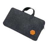 Maxbell Felt Keyboard Storage Bag Mobile Office with Zipper Stylish PC Keyboard Case Dark Gray
