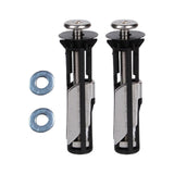 2x Toilet Seat Hinge Screws Replacement Maintenance Tool Toilet Repair Screw M5 with 18mm gasket