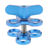 Triple Ball Clamp 3 Holes Underwater Arm Diving Bracket for Gopro Hero 3+/4/5/6 Blue - Aladdin Shoppers