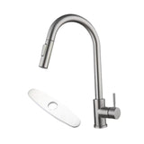 Maxbell Kitchen Faucet with Pull Down Spray Waterfall Kitchen Sink Faucet for Camping cylinder 2 gears base silvery