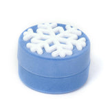 Maxbell Velvet Necklace Jewelry Display Storage Box Gift Case Holder Organizer - Sky Blue Snowflake