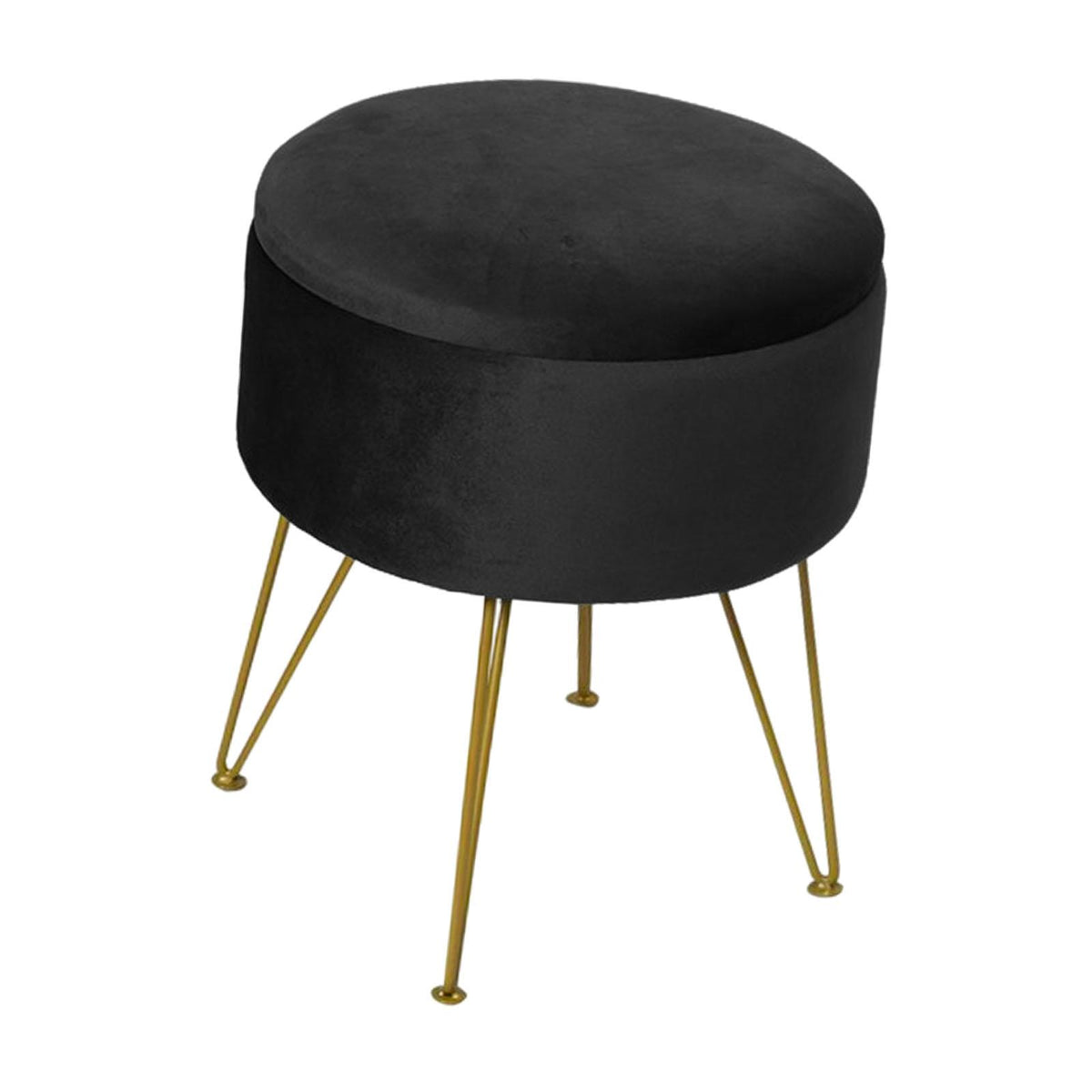 Maxbell Vanity Stool Coffee Table Ottoman Dressing Stool for Entryway Indoor Bedroom Black