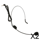 Maxbell 2xEar Hook Omni-Directional Boom Head Worn Microphone  3.5mm Right Angle