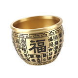Maxbell Maxbell Brass Feng Shui Bowl Figurine Storage Bowl Treasure Bowl Statue Ornament 9.5cmx7cm