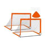 Kids Soccer Goal Football Goal Post for Backyard Garden Outdoor Sports Games Orange