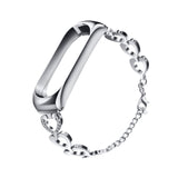 Maxbell Heart-shaped Watch Band Watch Accessories Rustproof Wristwatch Strap for Men Silver
